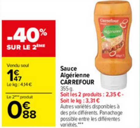 Sauce Algérienne Carrefour