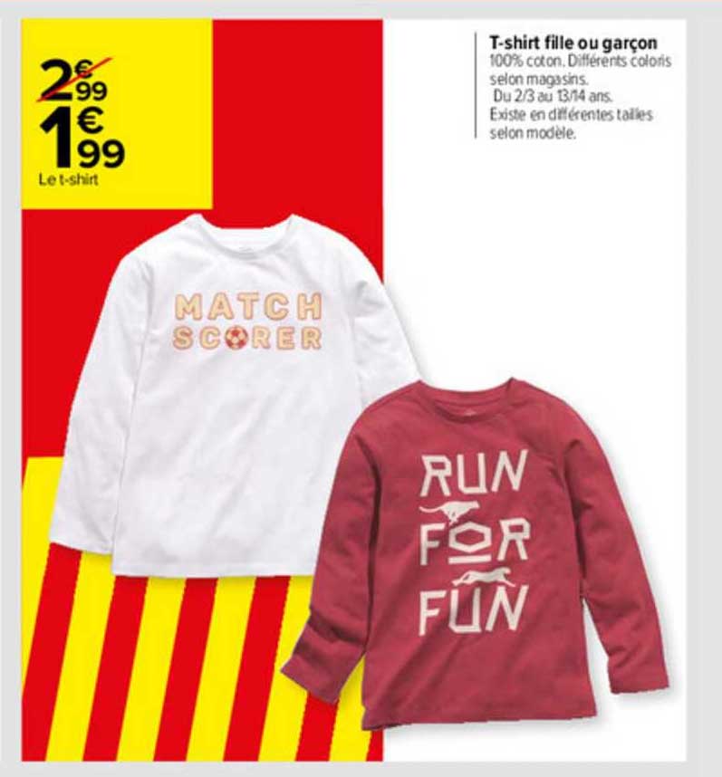 t-shirt fille ou garçon