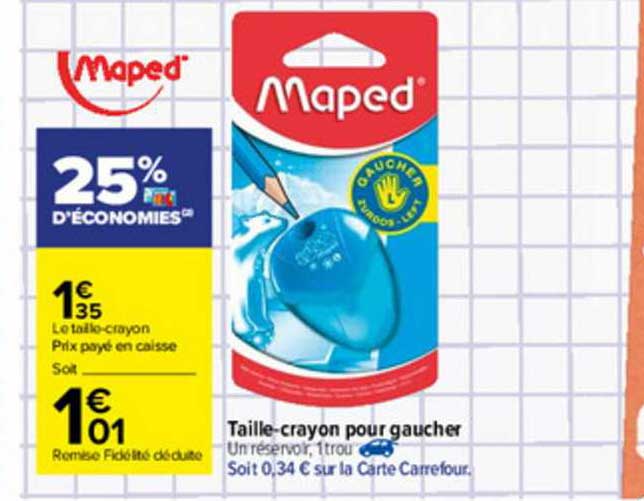 taille-crayon pour gaucher