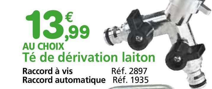 té de dérivation laiton