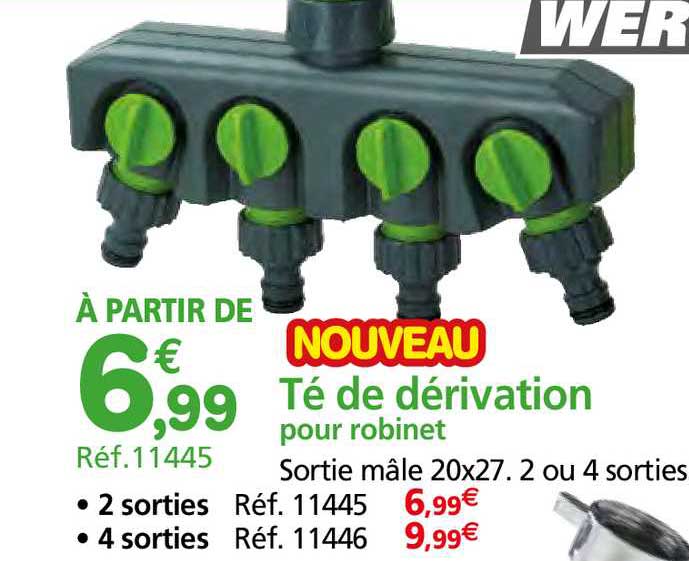 té de dérivation pour robinet