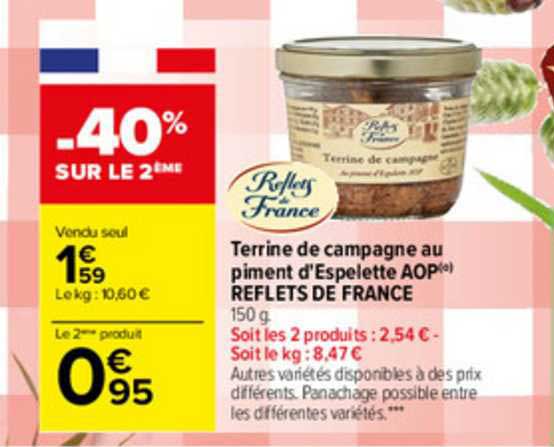 Terrine De Campagne Au Piment D'espelette Aop Reflets De France