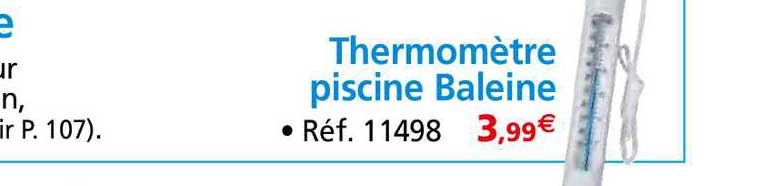 Thermomètre Piscine Baleine