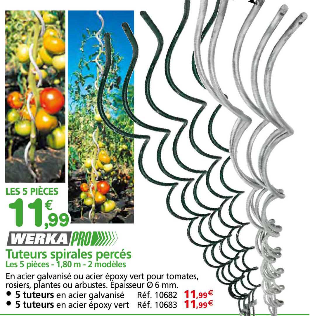 tuteurs spirales percés werka pro