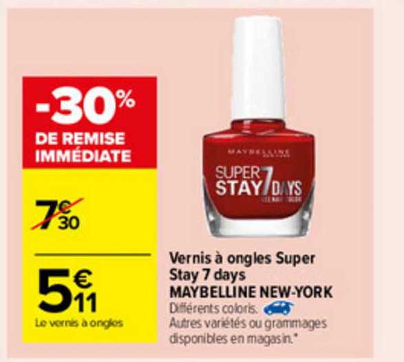 vernis à ongles super stay 7 days maybelline new-york