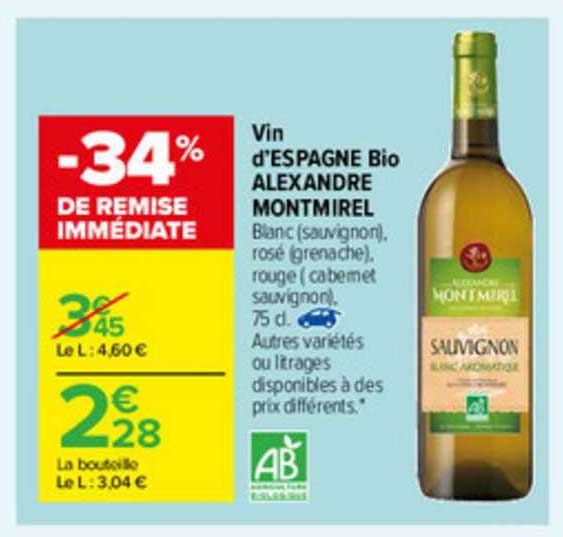 vin d'espagne bio alexandre montmirel