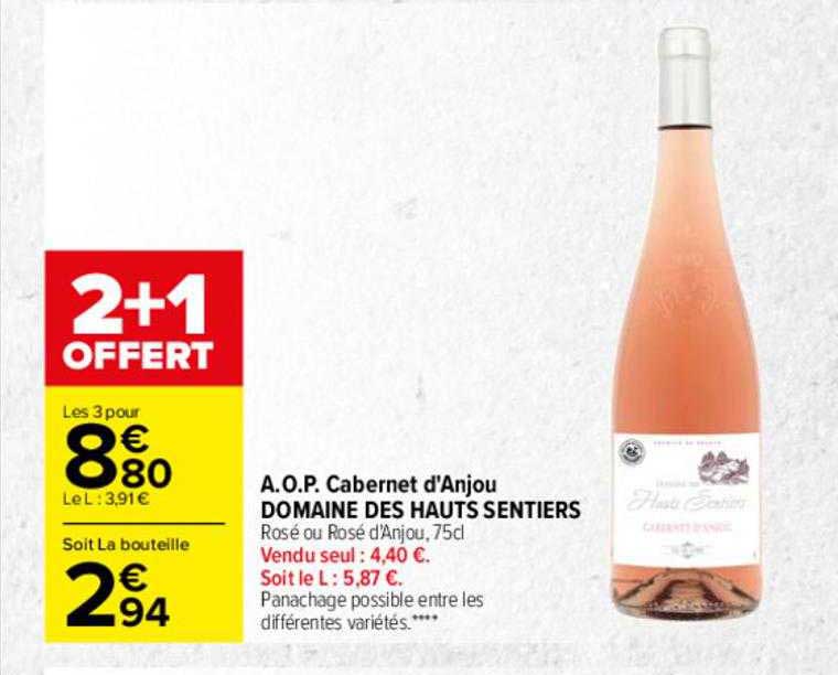 a.o.p. cabernet d'anjou domaine des hauts sentiers