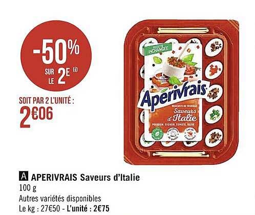 apérivrais saveurs d'italie
