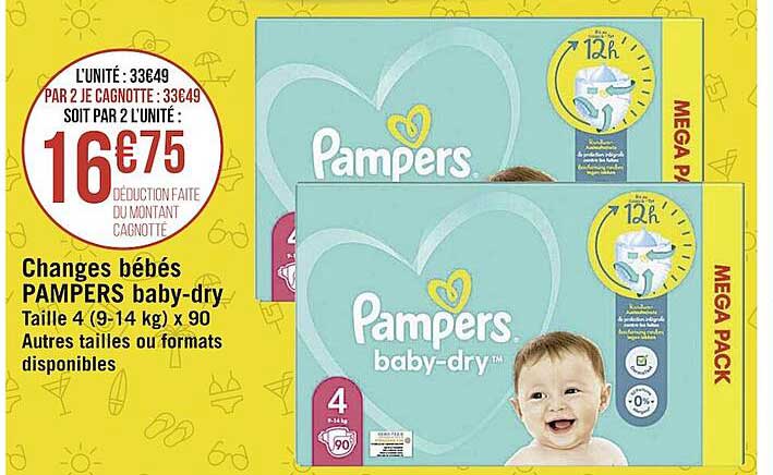 changes bébés pampers baby-dry