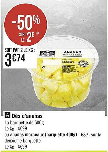 dés d'ananas