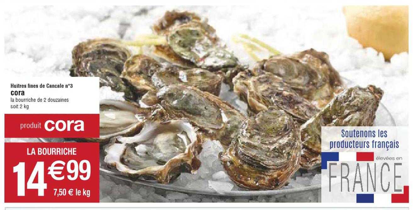 Huîtres Fines De Cancale N°3 Cora
