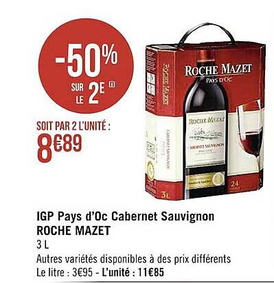 igp pays d'oc cabernet sauvignon roche mazet
