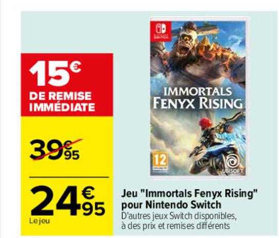jeu "immortals fenyx rising" pour nintendo switch