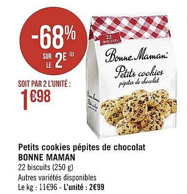 Petits Cookies Pépites De Chocolat Bonne Maman
