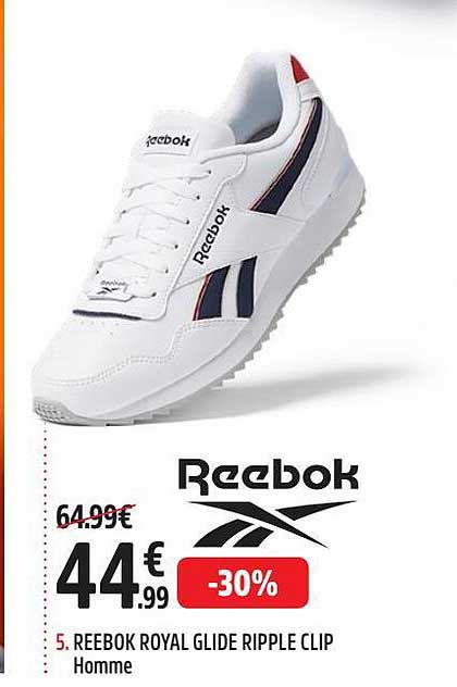reebok royal glide ripple clip homme