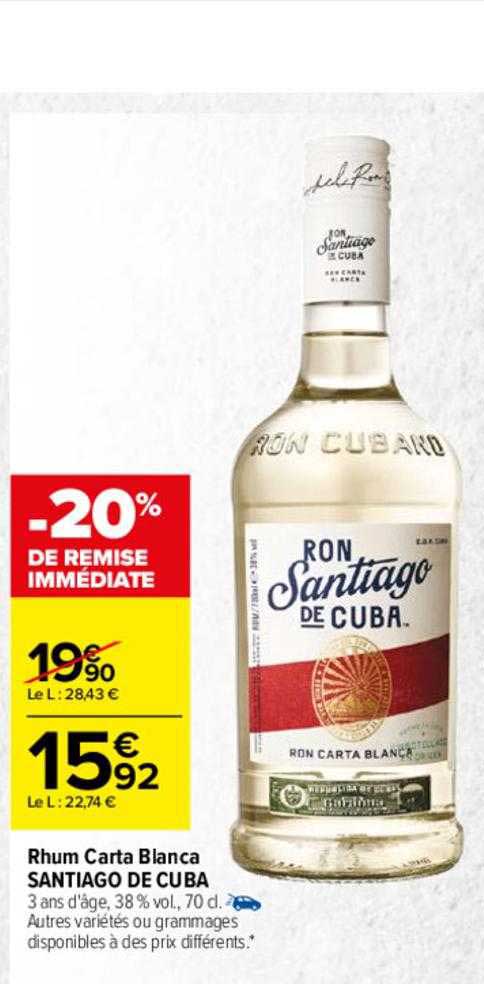 rhum carta blanca santiago de cuba