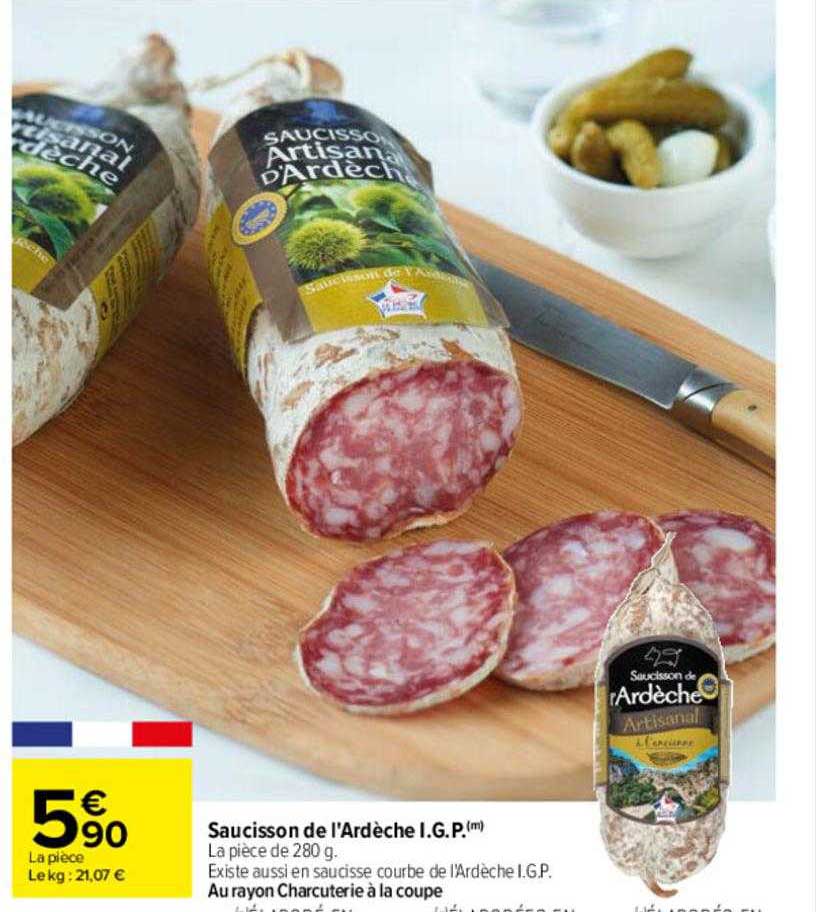 saucisson de l'ardèche i.g.p.