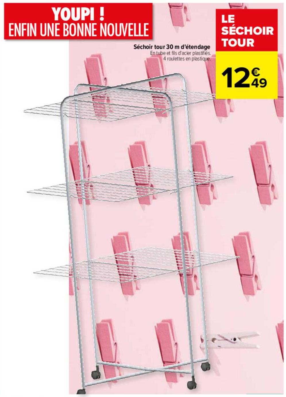 séchoir tour 30 m d'étendage