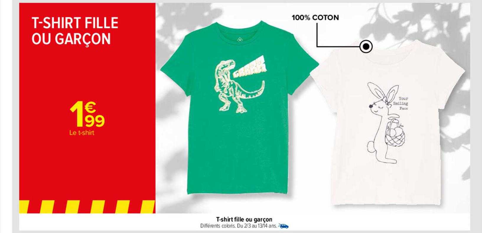 t-shirt fille ou garçon