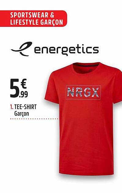 tee-shirt garçon energetics