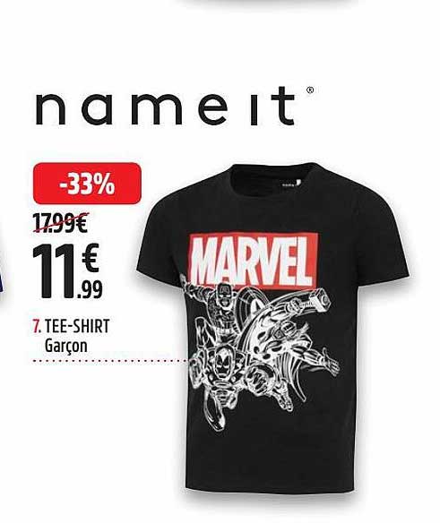 tee-shirt garçon marvel