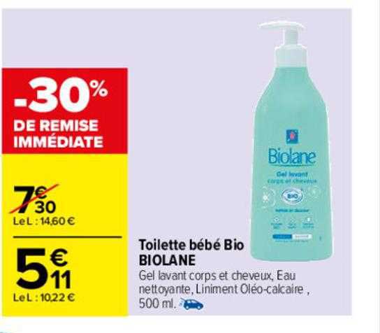 Toilette Bébé Bio Biolane