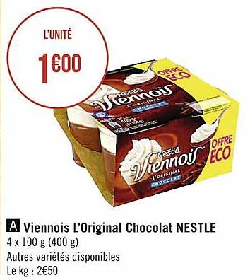 Viennois L'original Chocolat Nestlé