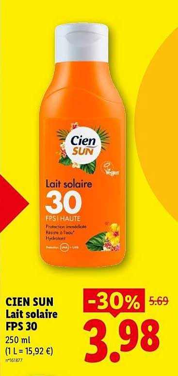 Cien SUN Lait solaire FPS 30