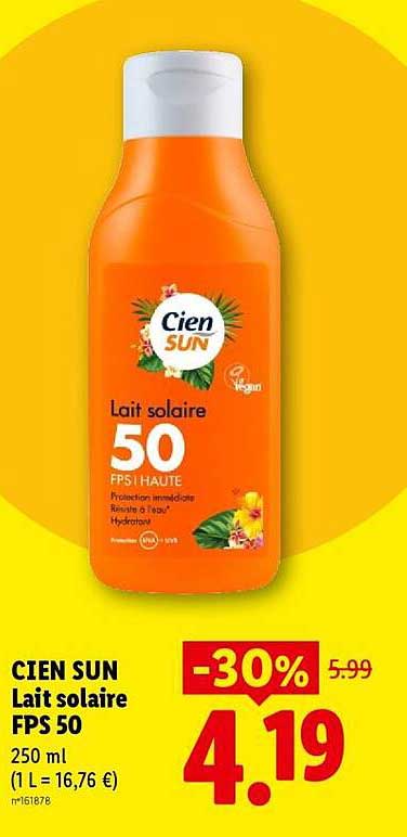 Cien Sun Lait solaire FPS 50