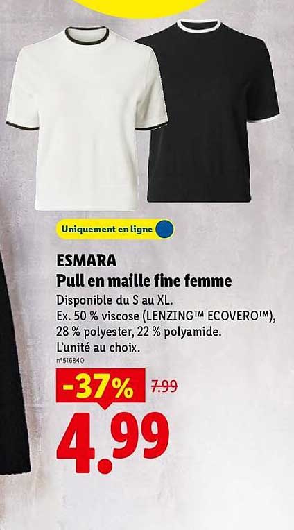 ESMARA Pull en maille fine femme