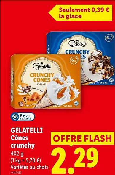 Gelatelli Cônes crunchy