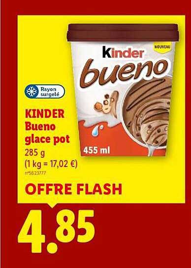 Kinder bueno glace pot