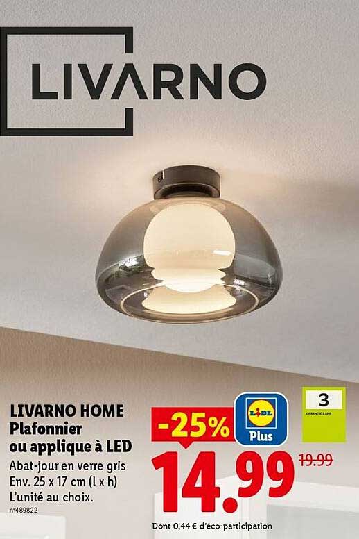 LIVARNO HOME Plafonnier ou appliquée à LED