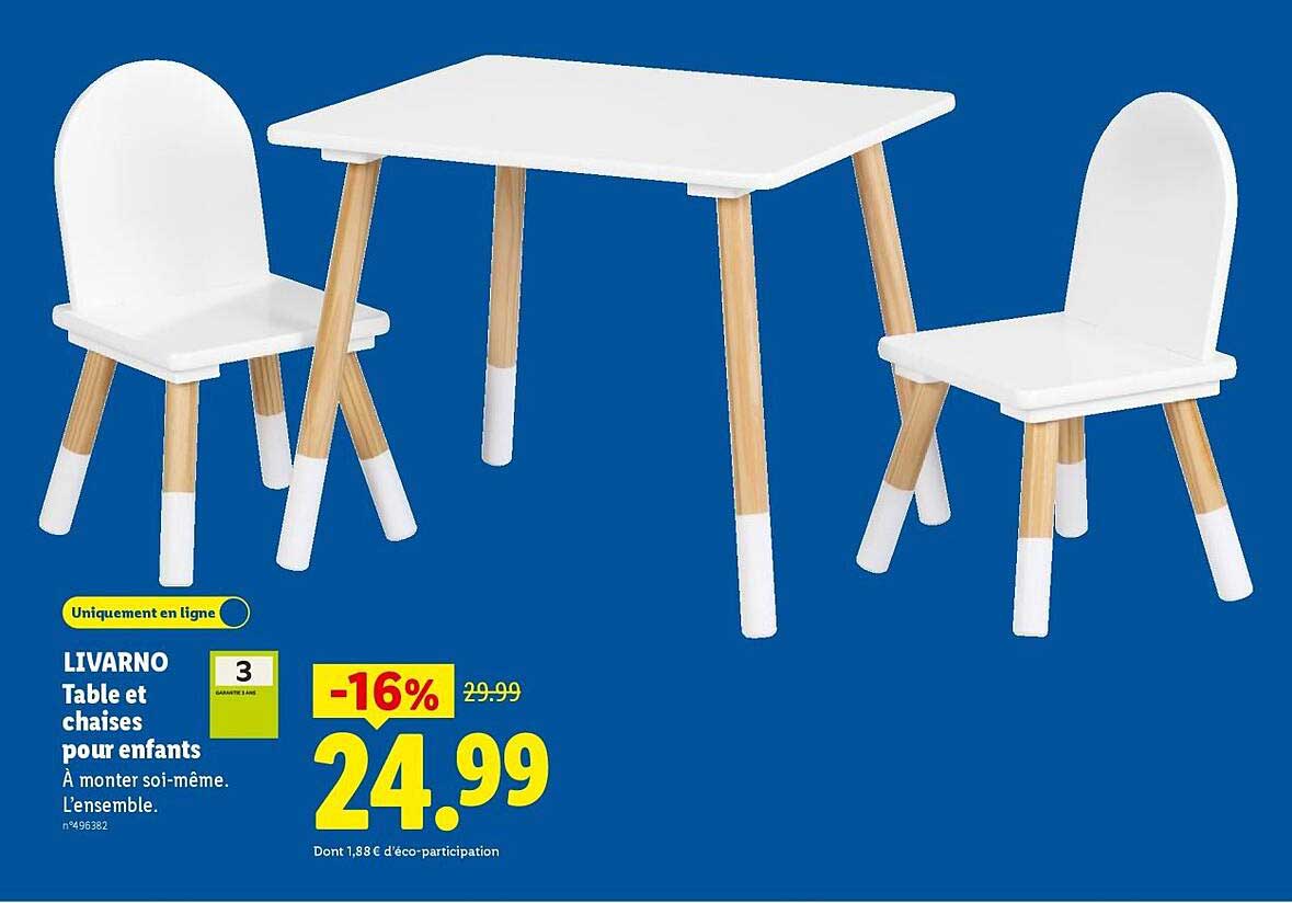 LIVARNO Table et chaises pour enfants