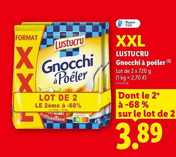 Lustucru Gnocchi à Poêler