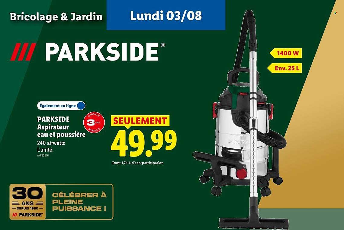 PARKSIDE Aspirateur eau et poussière