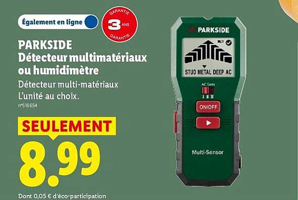 PARKSIDE Détecteur multimatériaux ou humidimètre