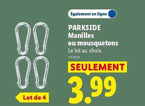 PARKSIDE Manilles ou mousquetons
