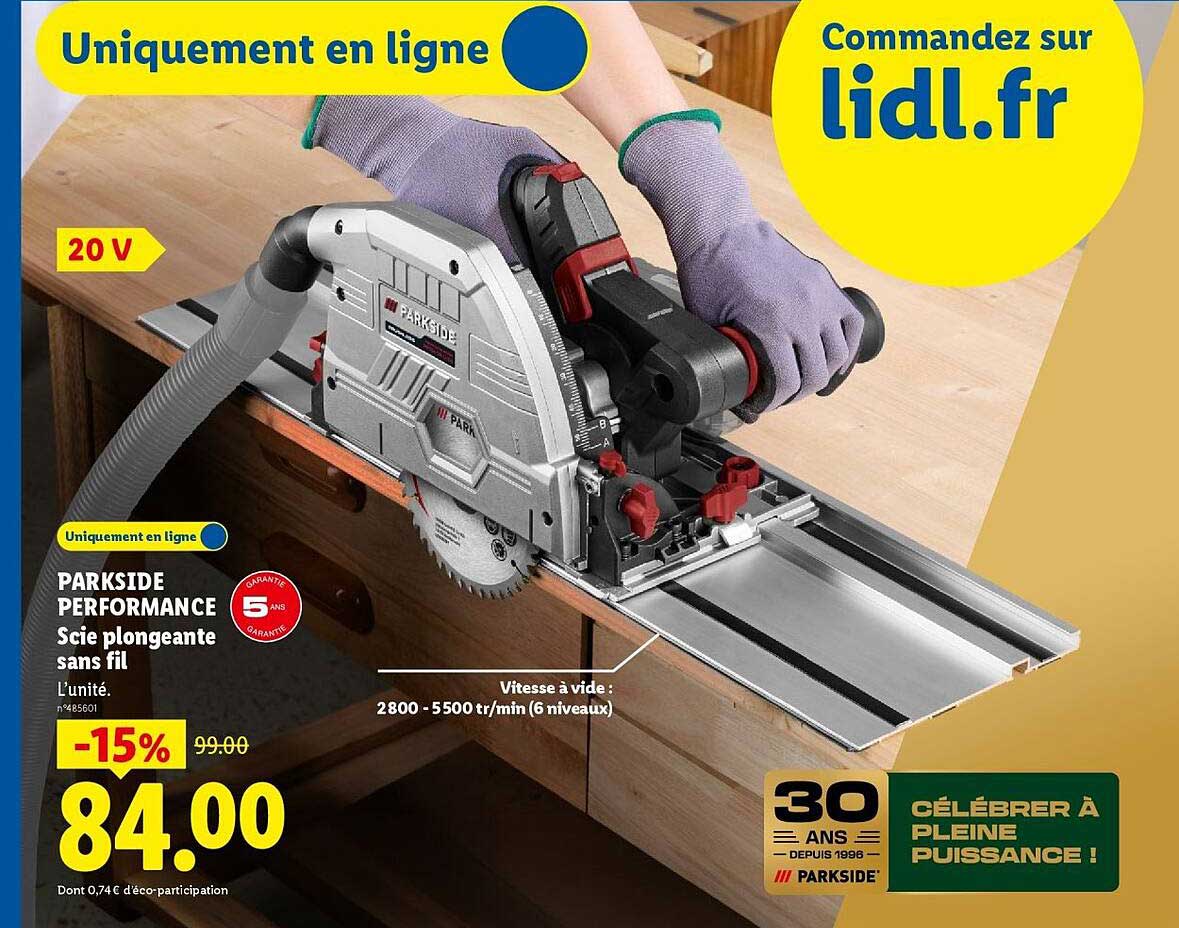 PARKSIDE PERFORMANCE Scie plongeante sans fil