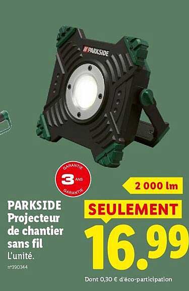 PARKSIDE Projecteur de chantier sans fil