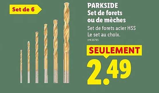 PARKSIDE Set de forets ou de mèches