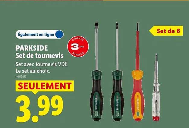 PARKSIDE Set de tournevis