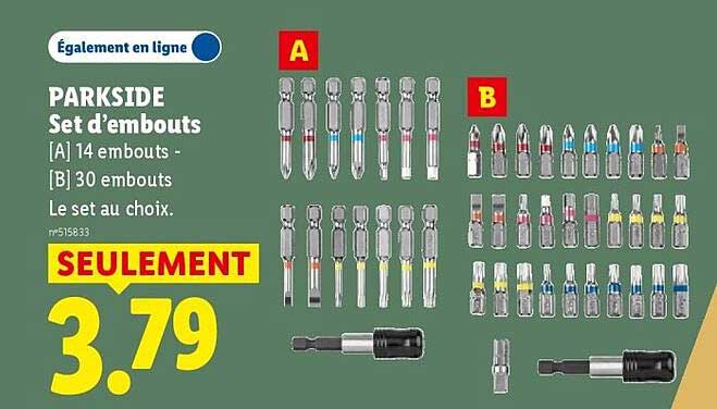PARKSIDE Set d'embouts