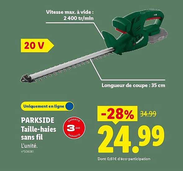 PARKSIDE Taille-haies sans fil