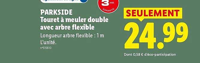 PARKSIDE Touret à meuler double avec arbre flexible