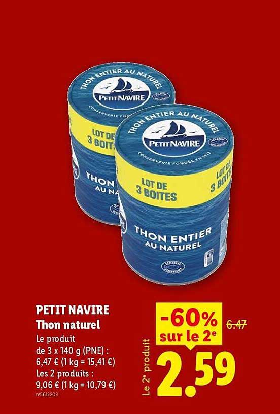 Petit Navire Thon naturel
