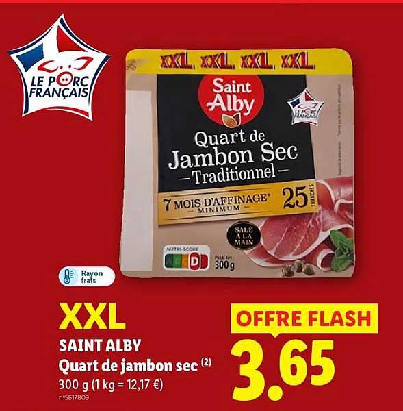Saint Alby Quart de jambon sec