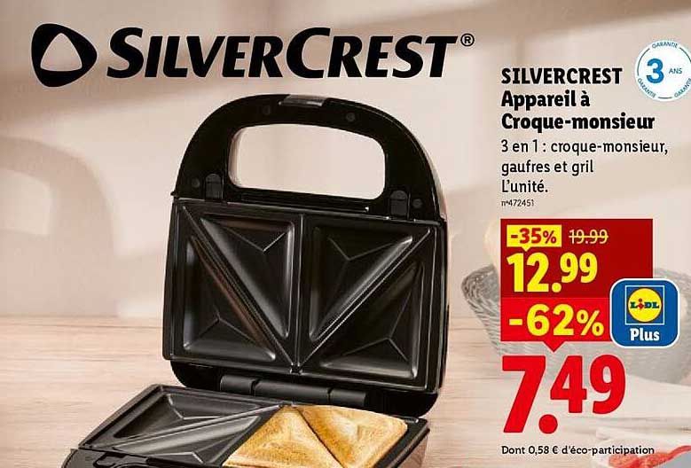 SilverCrest Appareil à Croque-monsieur