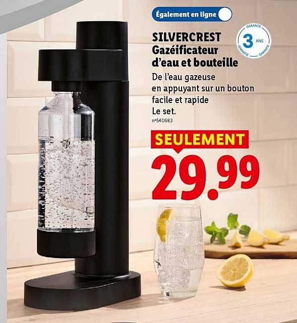 SILVERCREST Gazéificateur d'eau et bouteille