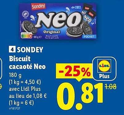 Sondey Biscuit cassécté Neo